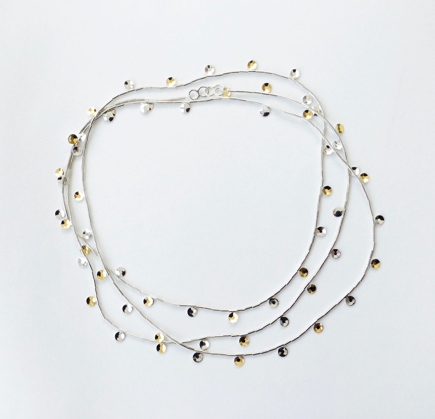 Faceted Sequin Necklace - 18ct gold ...